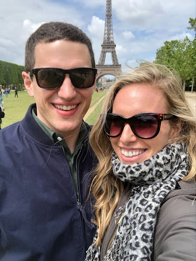 Marissa with husband in Paris